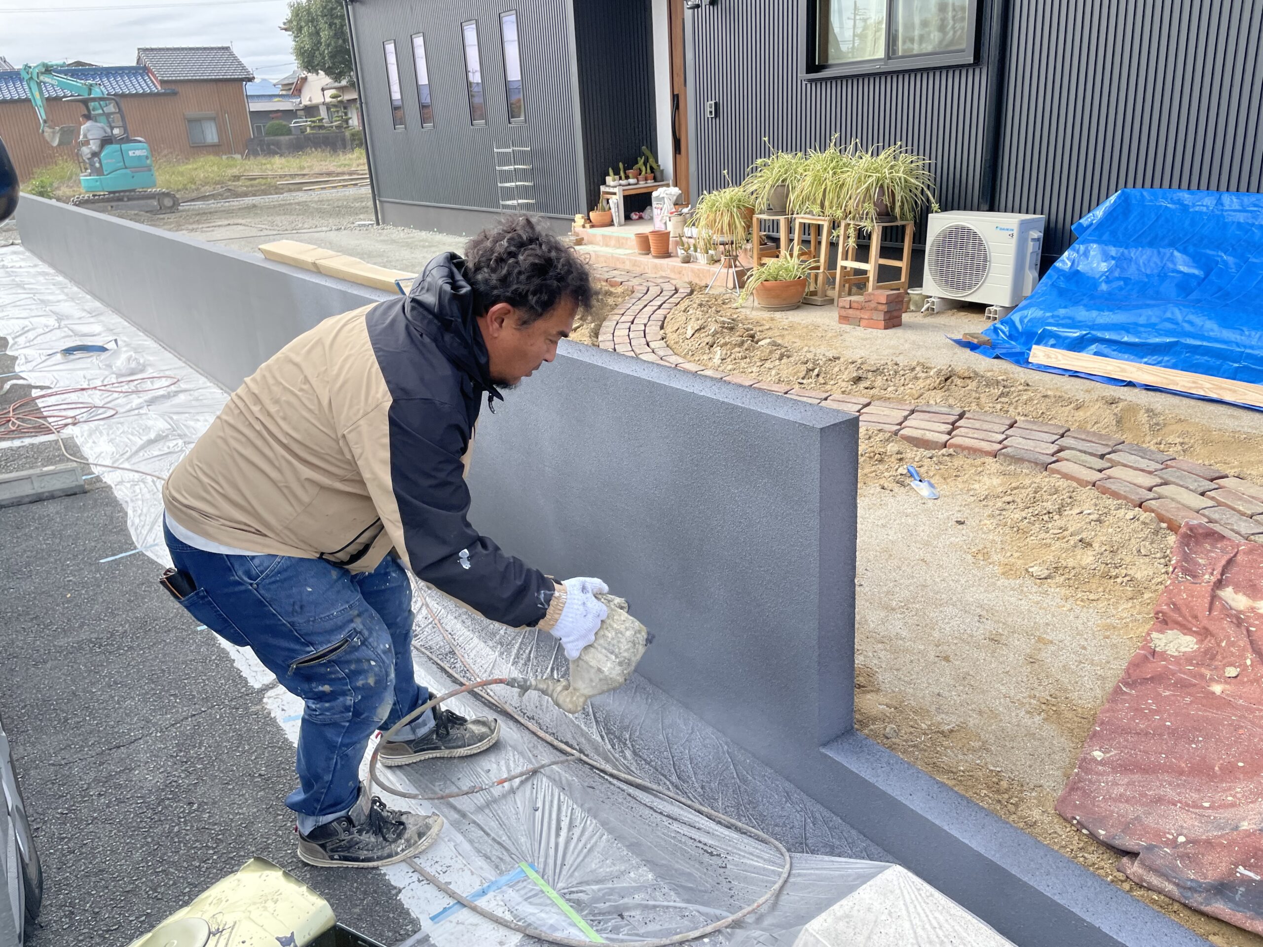 M様邸ブロック塀塗装 | 三重県松阪市TOWA住宅サービス(トーワ住宅サービス)